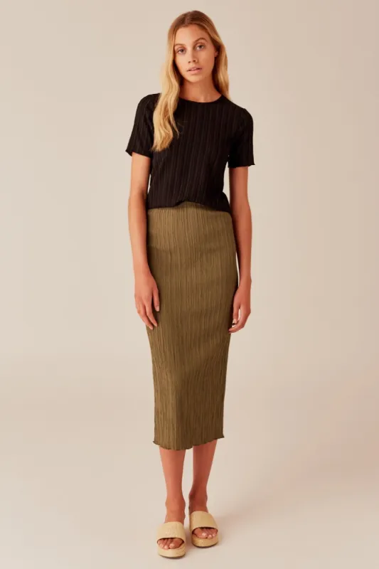 LIGHT YEAR SKIRT khaki sold by The Fifth Label