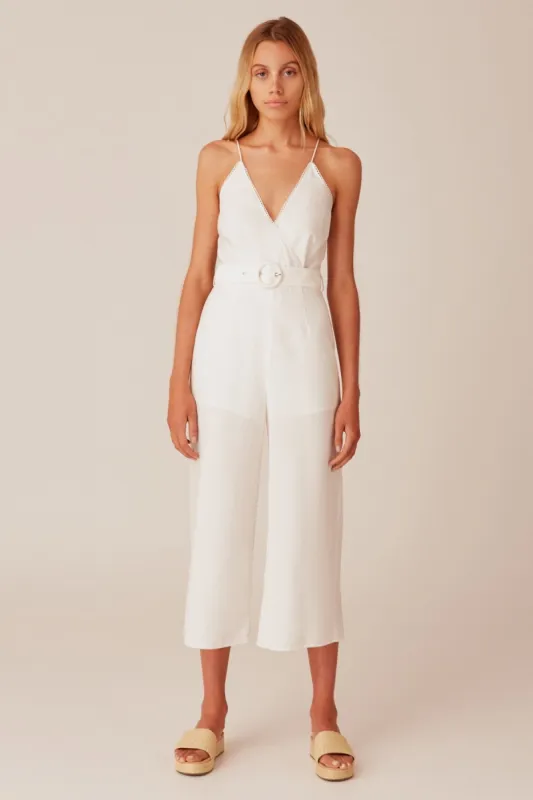 MINUTE JUMPSUIT white sold by The Fifth Label