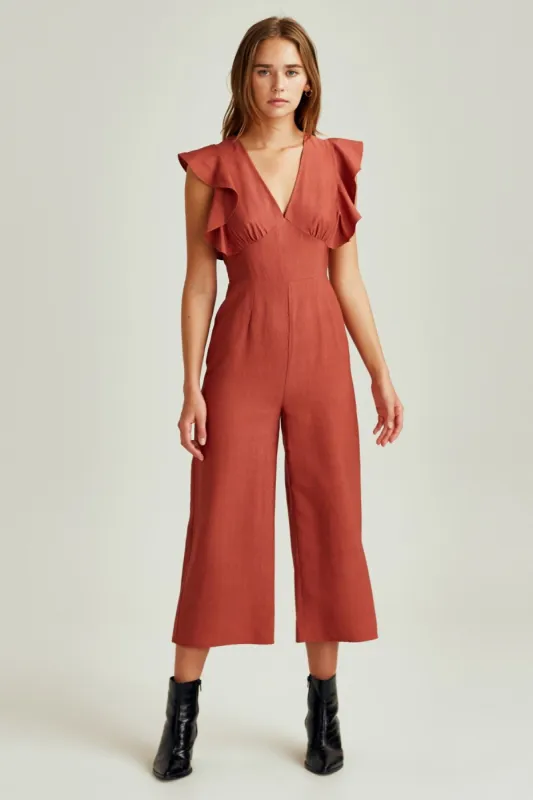 RESERVE JUMPSUIT cinnamon sold by The Fifth Label