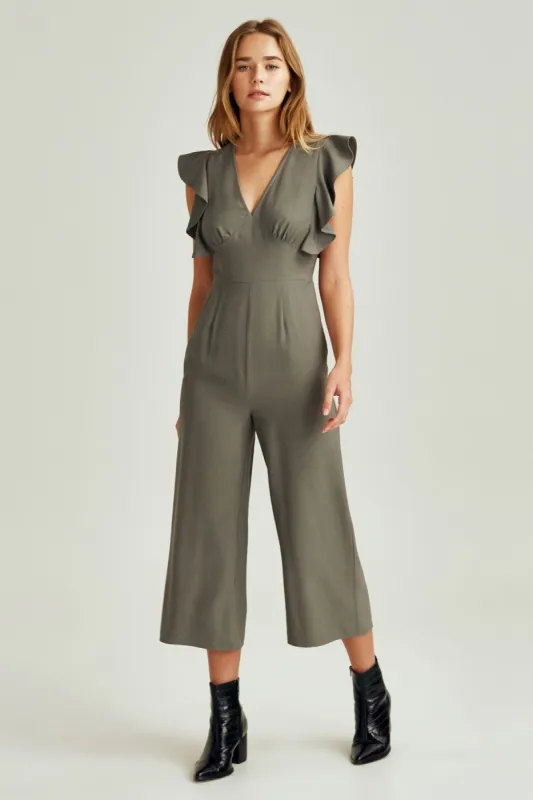 RESERVE JUMPSUIT sage sold by The Fifth Label