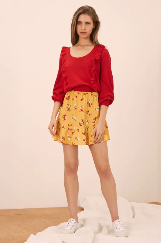 SUNNY SKIRT honey floral sold by The Fifth Label