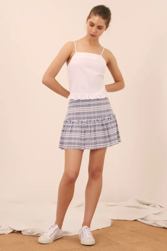 IVY STRIPE SKIRT navy w white sold by The Fifth Label