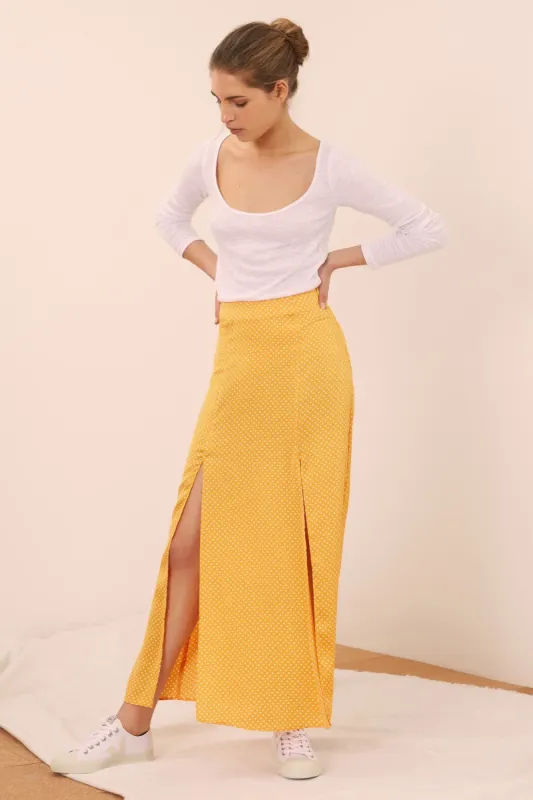 FOUNTAIN SKIRT honey w white sold by The Fifth Label