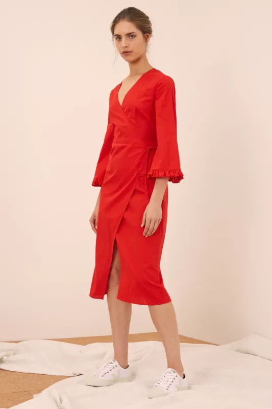 ALLEGRA LONG SLEEVE DRESS red sold by The Fifth Label