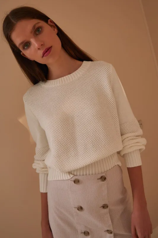 EVA KNIT ivory sold by The Fifth Label