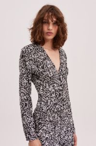 TRIO LONG SLEEVE TOP white w black snake sold by The Fifth Label