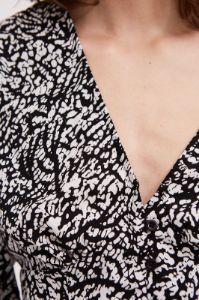 TRIO LONG SLEEVE TOP white w black snake sold by The Fifth Label