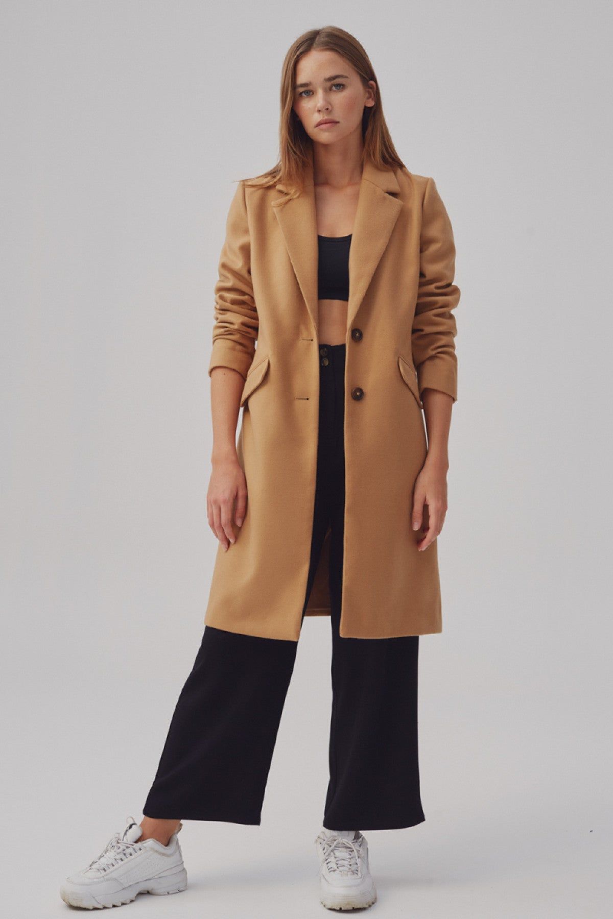 INTERPRETATION COAT tan sold by The Fifth Label