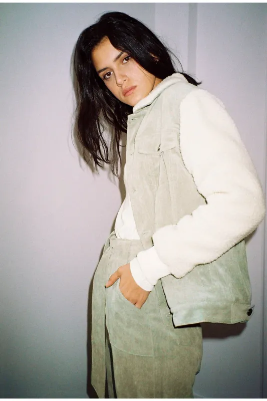 PHILOSOPHY JACKET sage w ivory sold by The Fifth Label