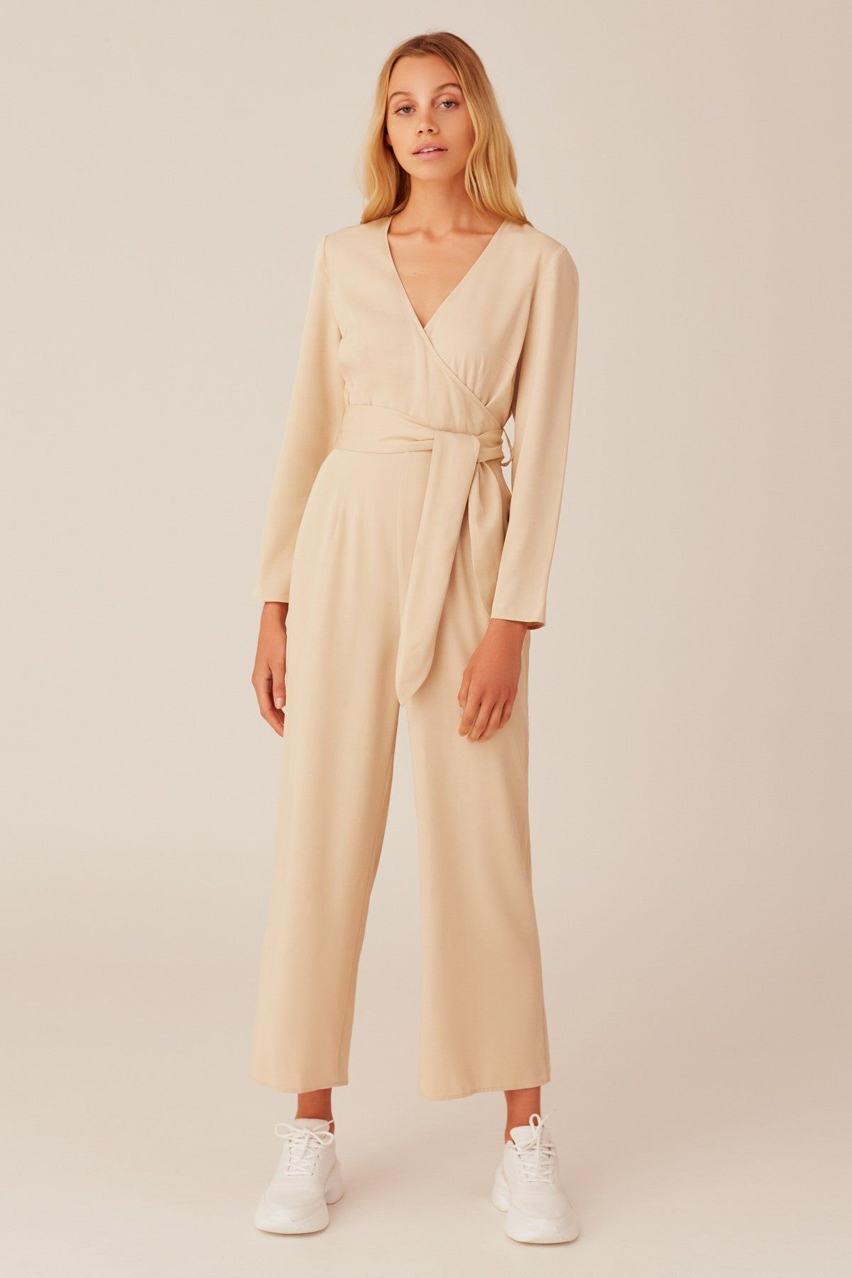 PASTIME JUMPSUIT sand sold by The Fifth Label