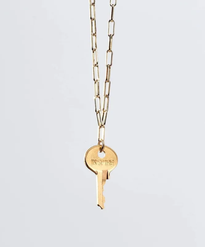 Dainty Emily Key Brooklyn Chain Necklace made by The Giving Keys