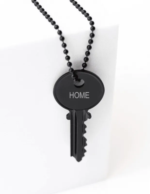 HHCLA Matte Black Classic Key Necklace made by The Giving Keys