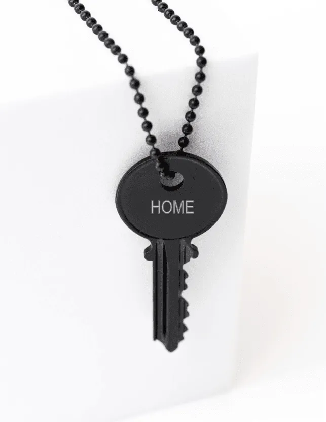 HHCLA Matte Black Classic Key Necklace sold by The Giving Keys