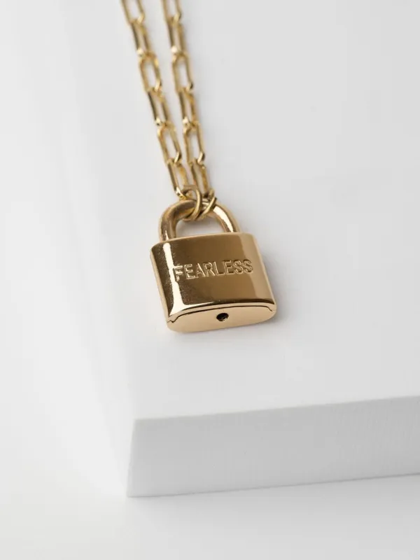 Brooklyn Padlock Necklace sold by The Giving Keys