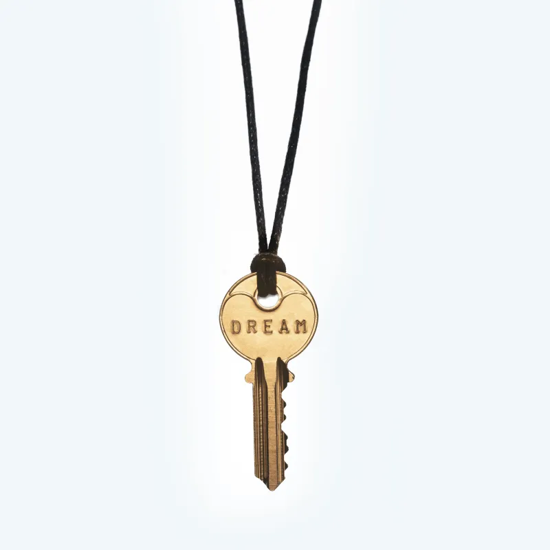 Classic Key Black Cord Necklace made by The Giving Keys