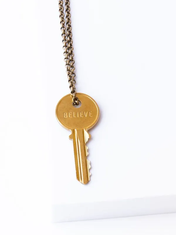 Classic Key Gold Chain Necklace sold by The Giving Keys