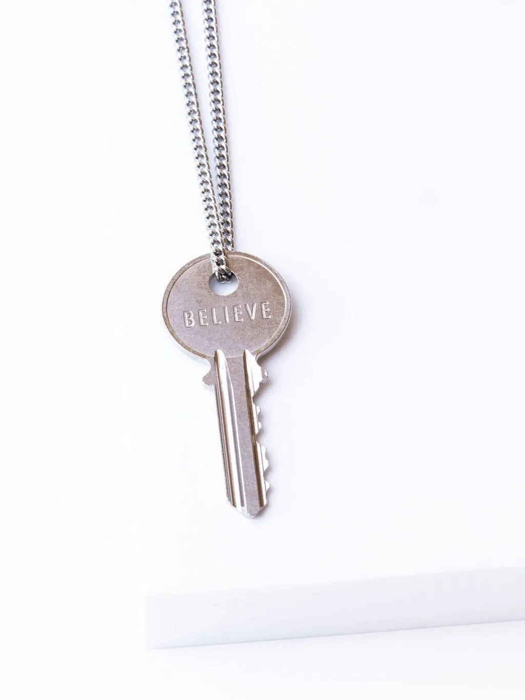 Classic Key Silver Chain Necklace sold by The Giving Keys