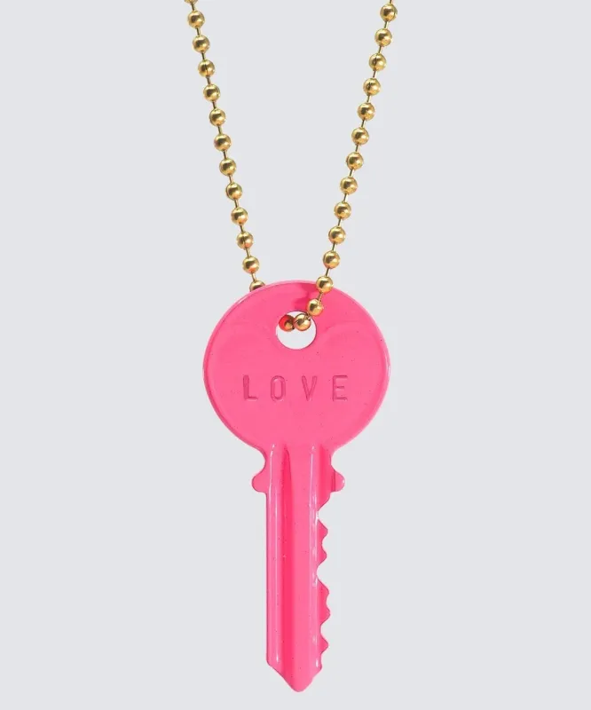 Color Classic Key Gold Ball Chain Necklace sold by The Giving Keys