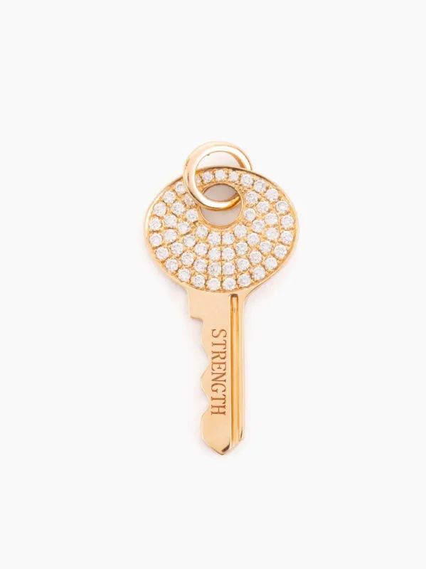 14k Gold Diamond Key Pendant sold by The Giving Keys