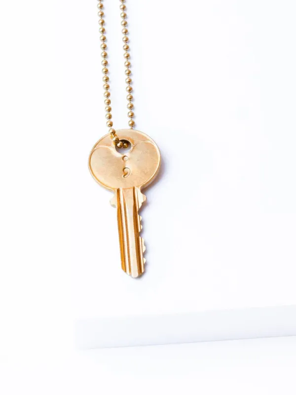 Semicolon Classic Ball Chain Key Necklace made by The Giving Keys