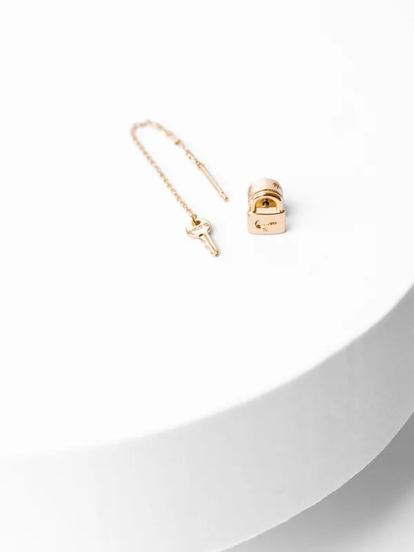 Mini Key Threader and Padlock Earring Set sold by The Giving Keys