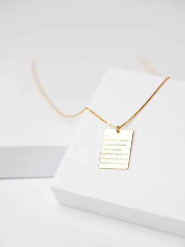 Serenity Prayer Pendant Necklace sold by The Giving Keys