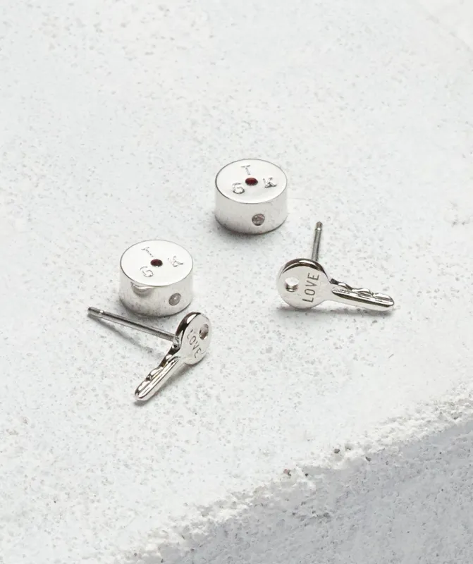 Mini Key Post Earrings sold by The Giving Keys