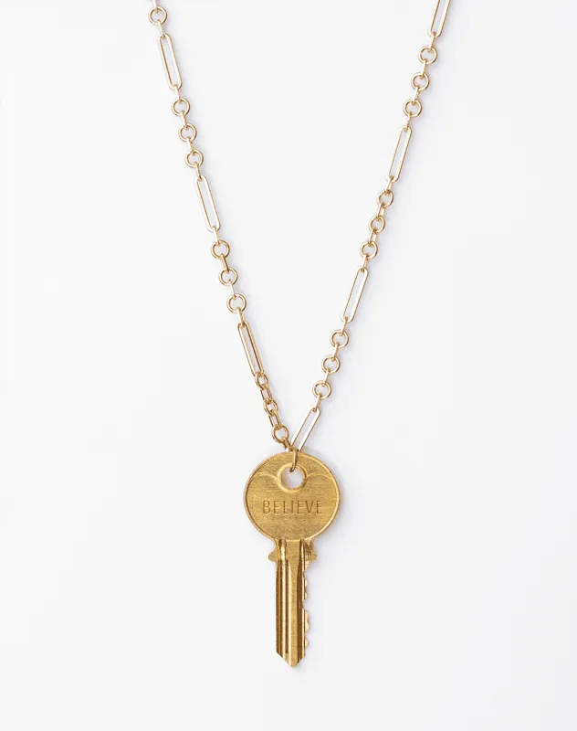 Classic Key Gold Amalfi Chain Necklace sold by The Giving Keys