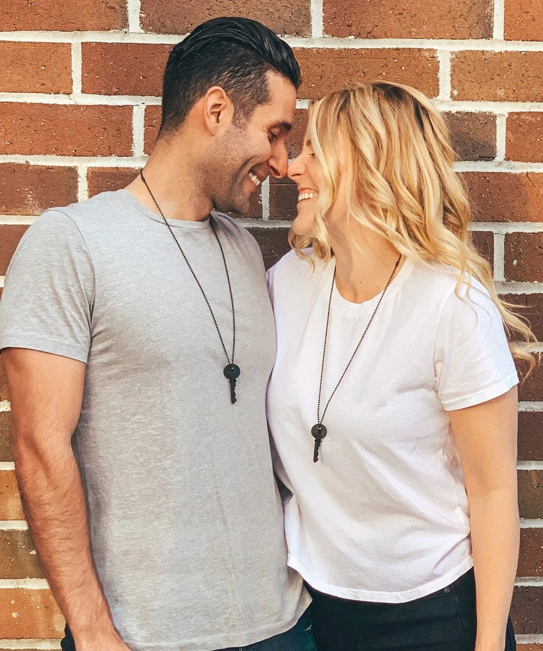 SAME TEAM Matte Black + Gold Dainty Key Necklace Set sold by The Giving Keys product image thumbnail 2