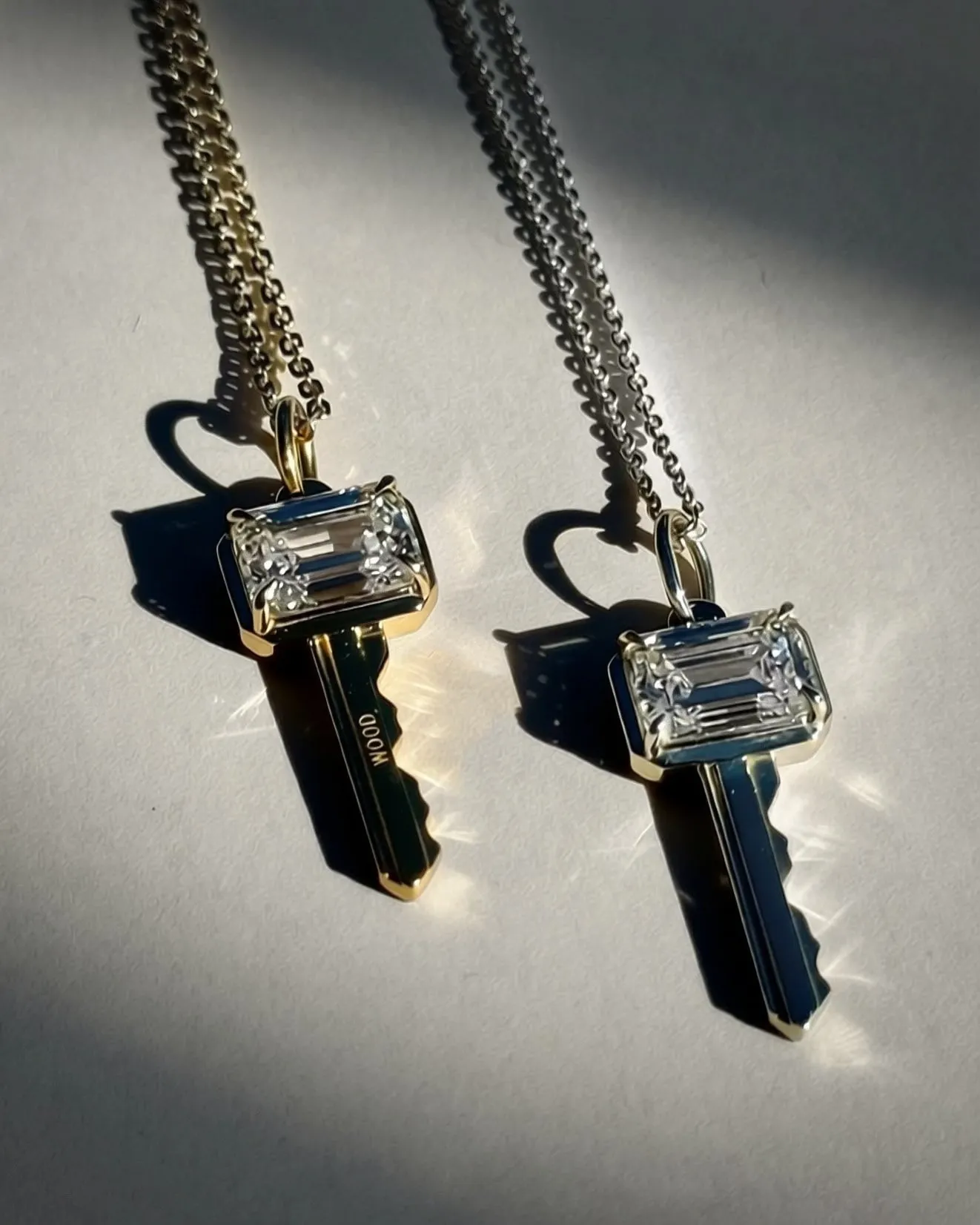 14k Gold Diamond Unlocked Key Pendant sold by The Giving Keys product image thumbnail 4