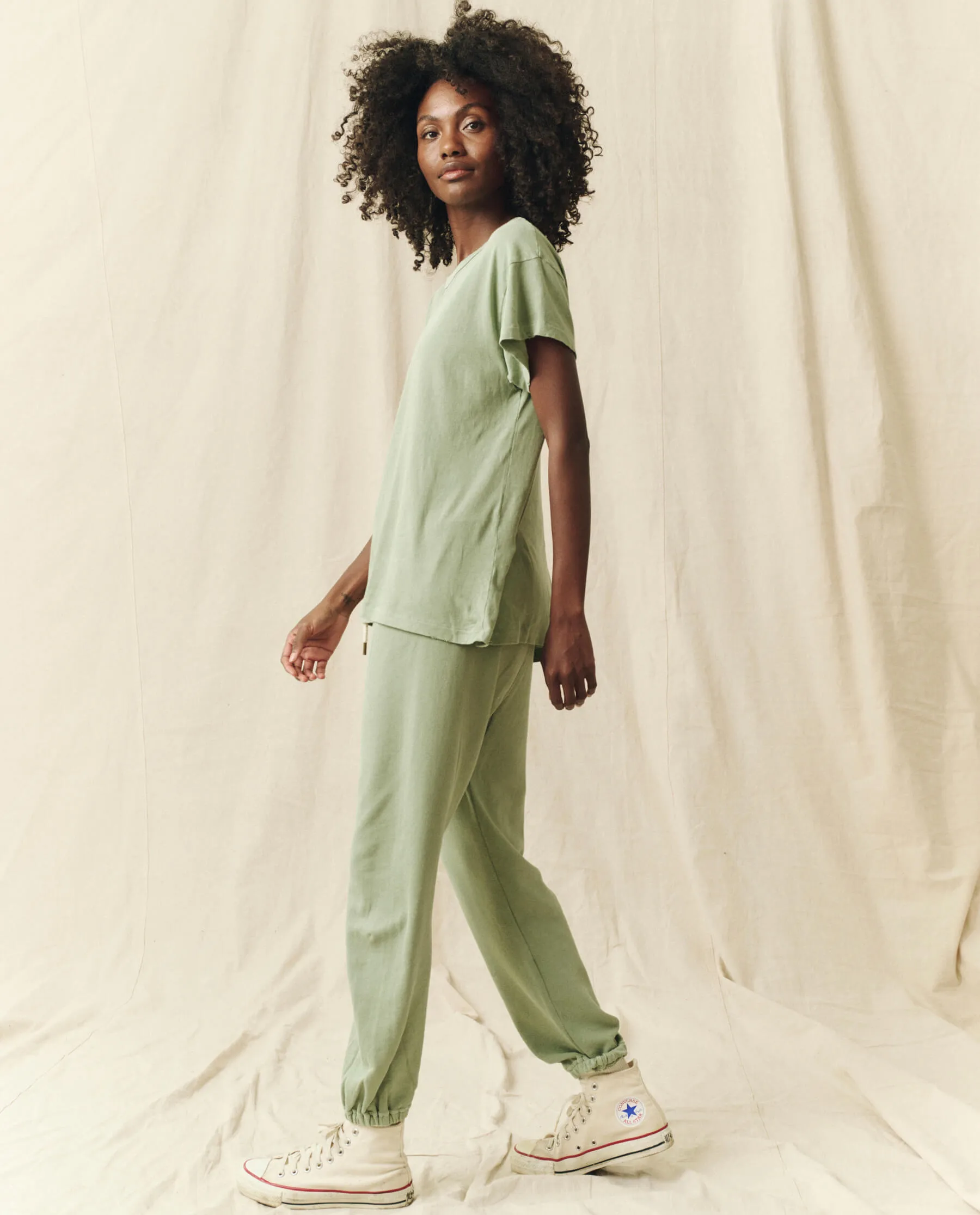 The Boxy Crew. Solid -- Pistachio sold by THE GREAT. product image thumbnail 2