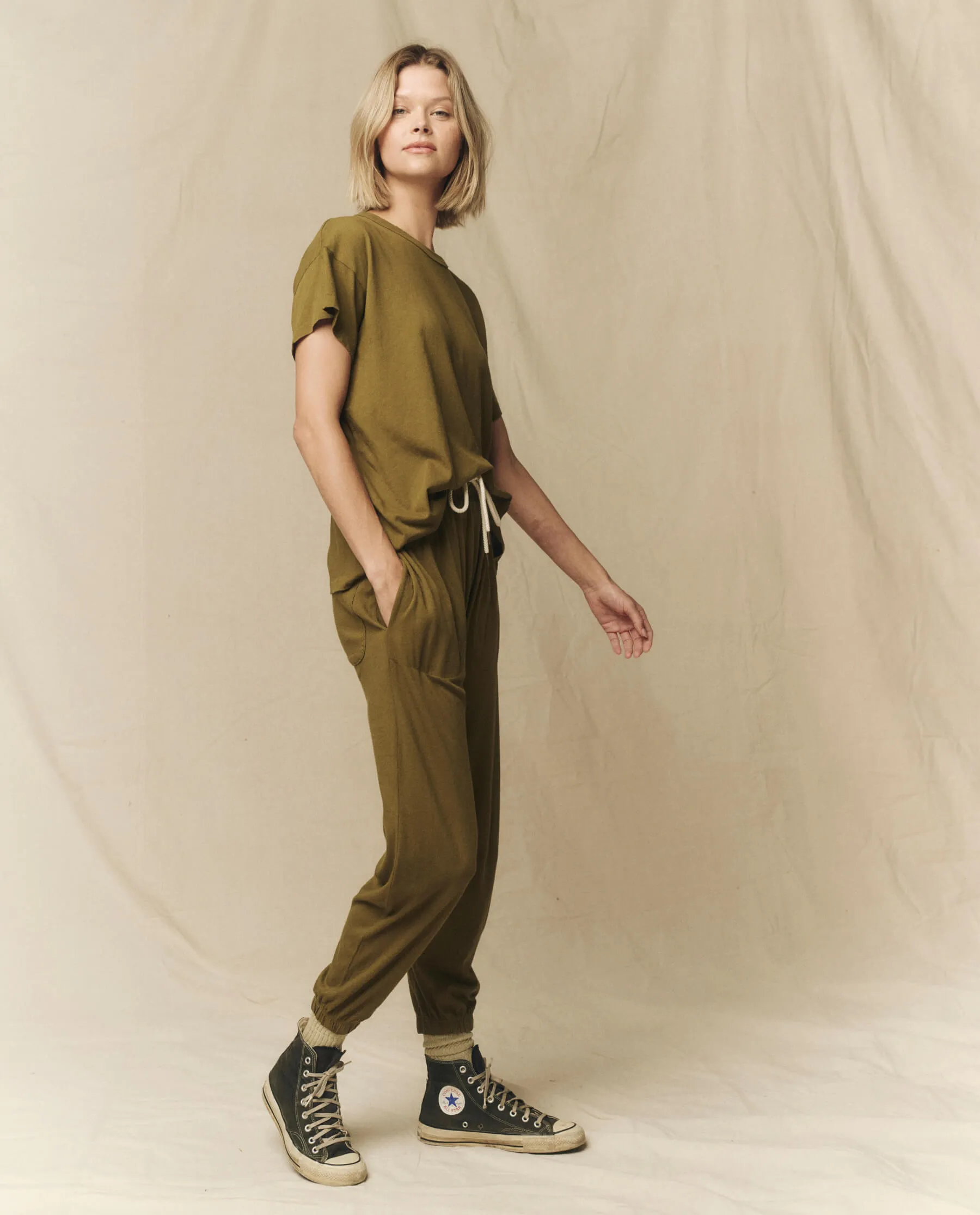 The Boxy Crew. Solid -- Fir Green sold by THE GREAT. product image thumbnail 3