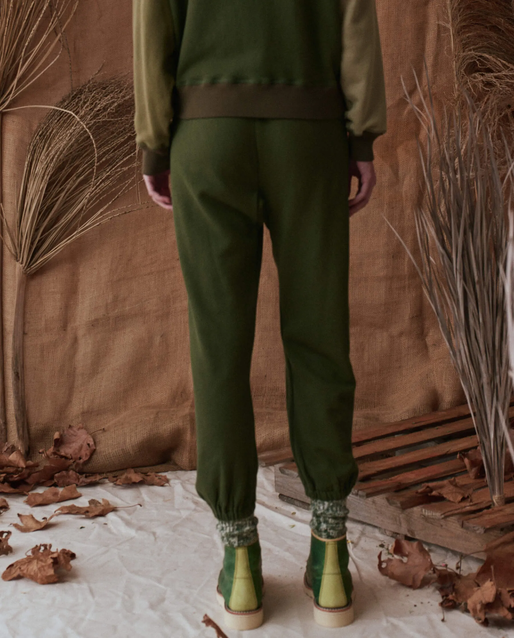 The Stadium Sweatpant. Solid -- Army Green sold by THE GREAT. product image thumbnail 2