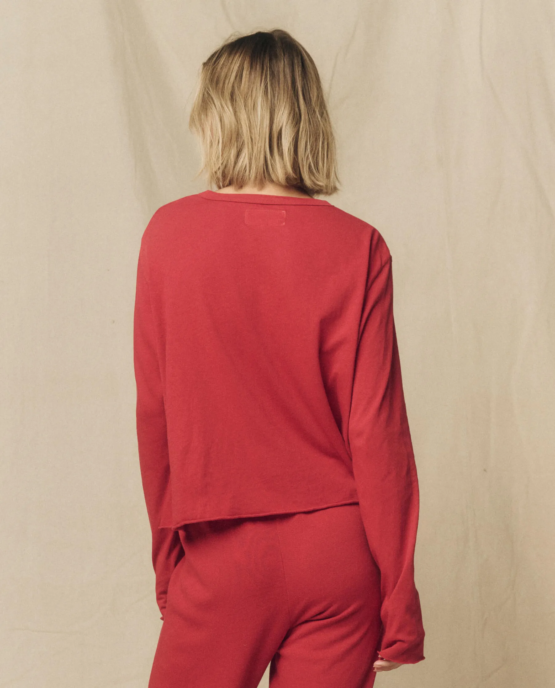 The Long Sleeve Crop Tee. -- Gemstone sold by THE GREAT. product image thumbnail 3