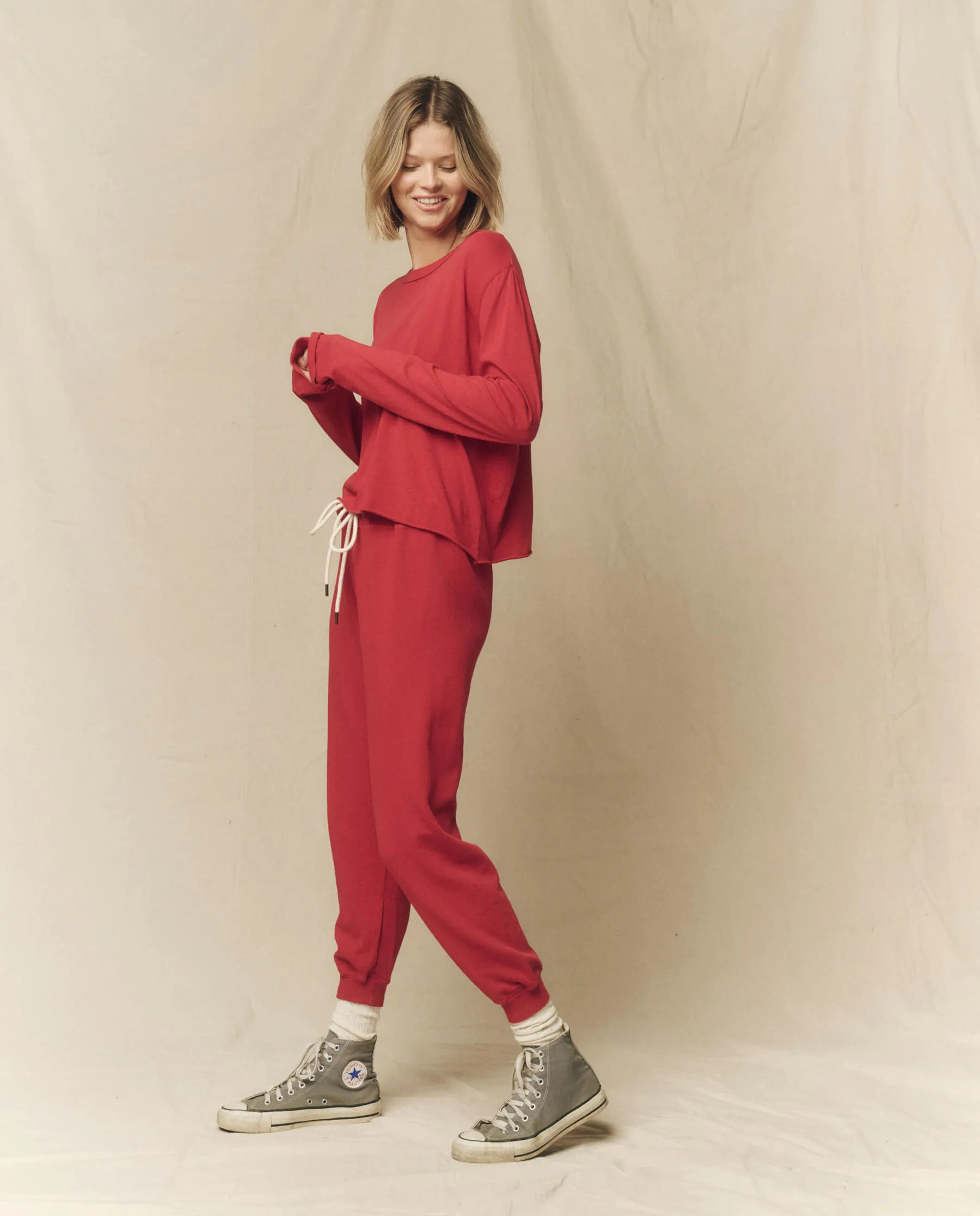 The Long Sleeve Crop Tee. -- Gemstone sold by THE GREAT. product image thumbnail 4