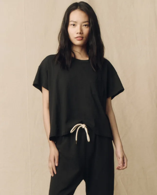The Pocket Tee. Solid -- Almost Black sold by THE GREAT.
