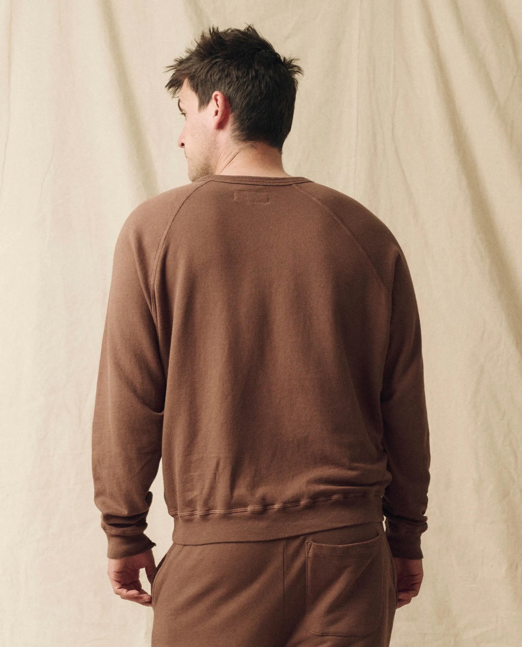 The Men's College Sweatshirt. Solid -- Hickory sold by THE GREAT. product image thumbnail 4