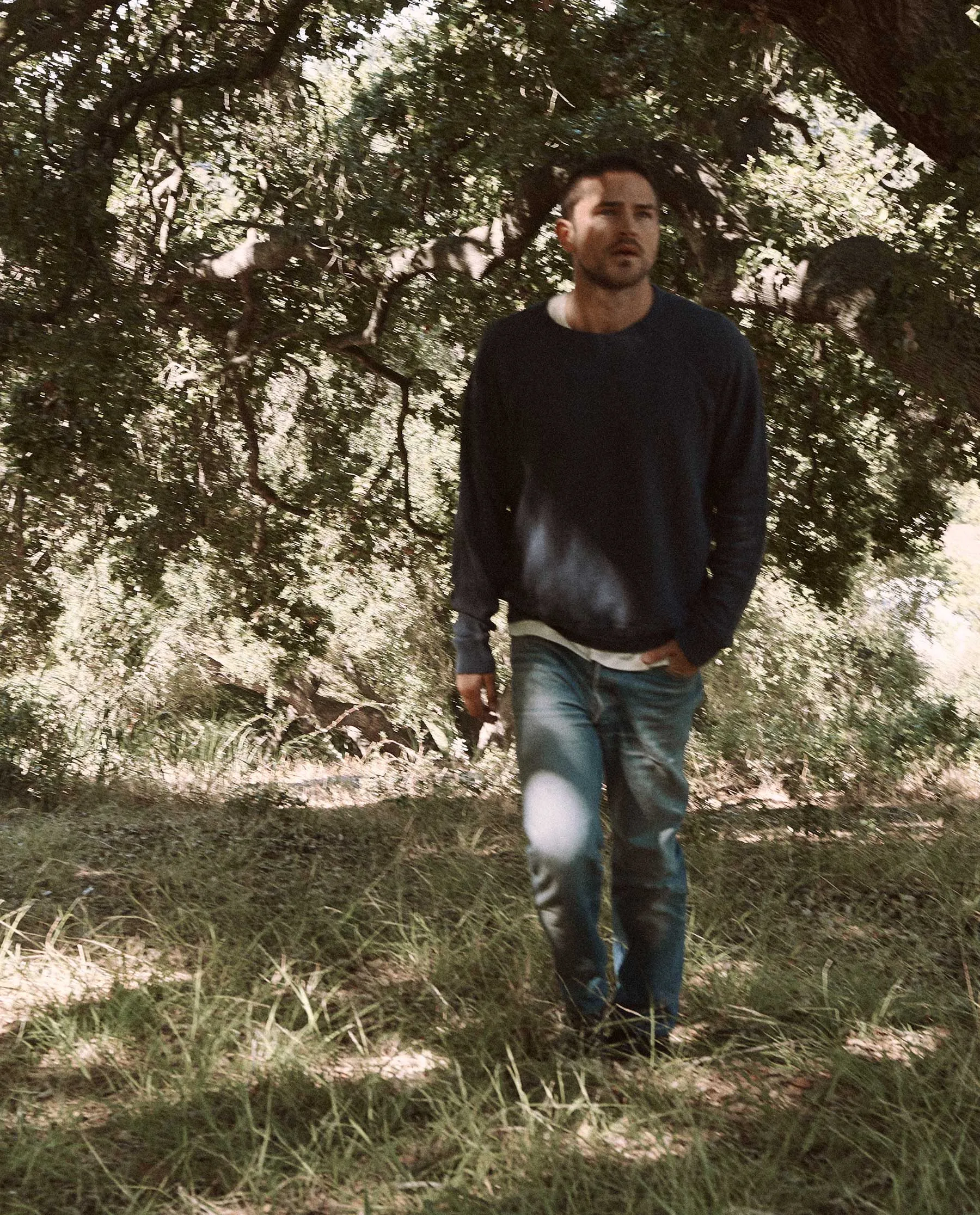 The Men's College Sweatshirt. -- WASHED NAVY sold by THE GREAT. product image thumbnail 2