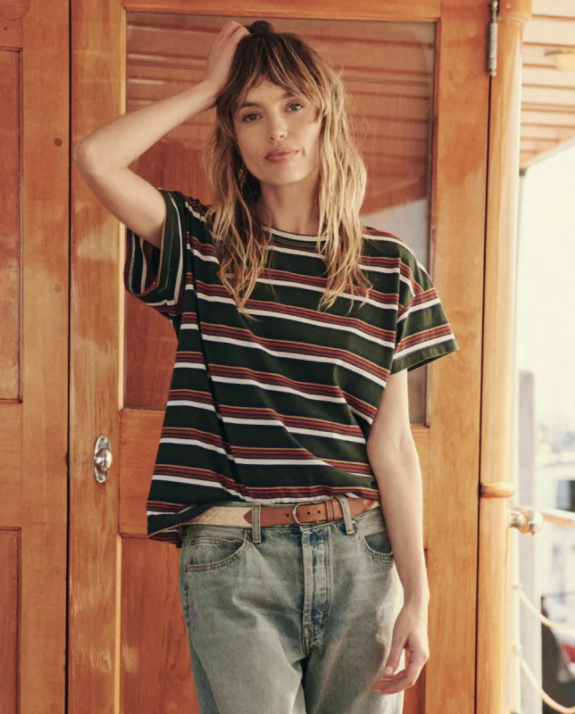 The Boxy Crew. Novelty -- Boardwalk Stripe sold by THE GREAT.