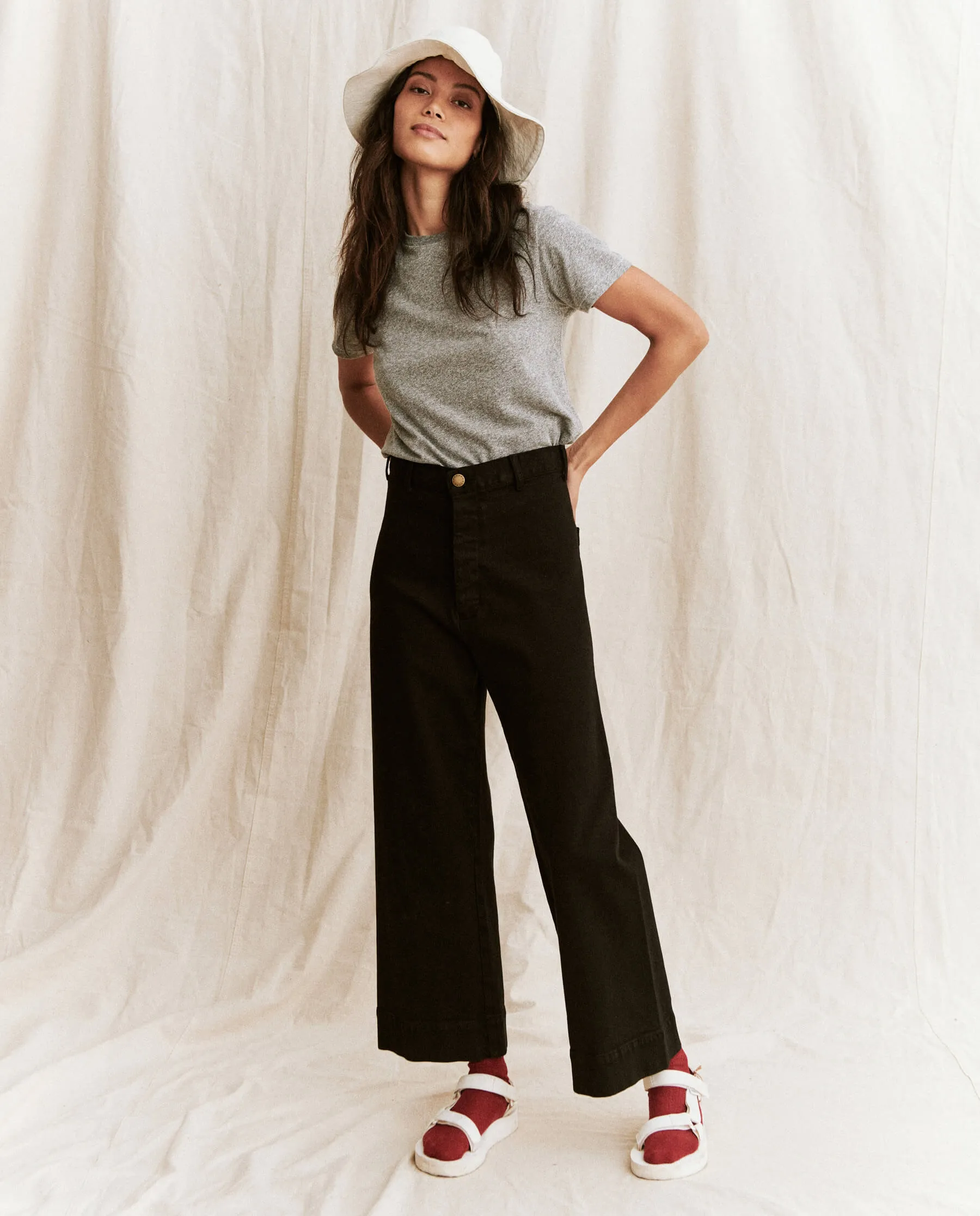 The Little Tee. -- Heather Grey sold by THE GREAT. product image thumbnail 4