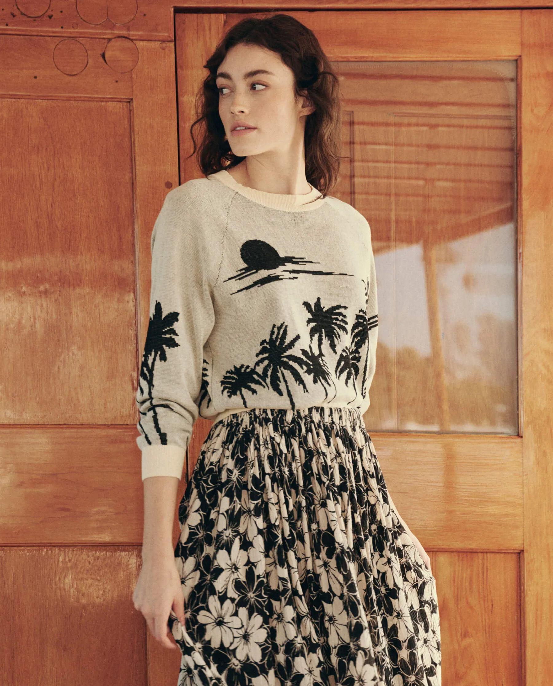 The Palm Pullover. -- Black sold by THE GREAT. product image thumbnail 4