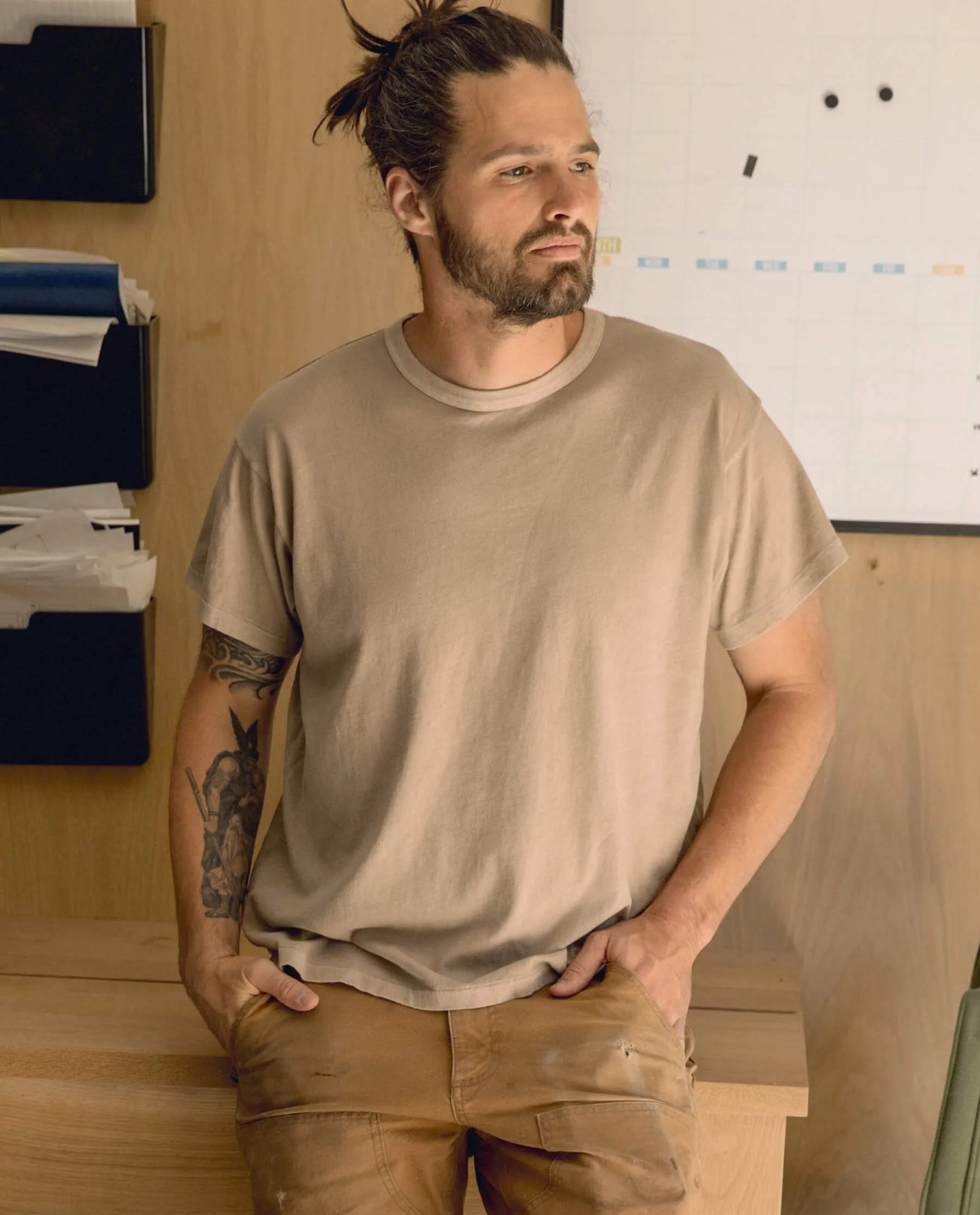 The Men's Boxy Crew. -- Fawn sold by THE GREAT.