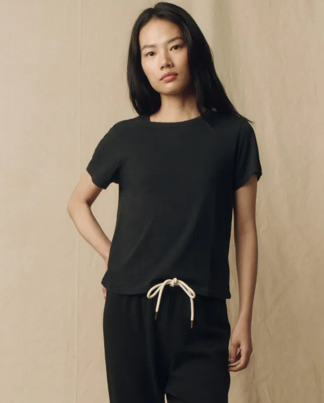 The Little Tee. Solid -- Almost Black sold by THE GREAT.