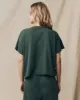 The Crop Tee. Solid -- Deep Sea Green sold by THE GREAT.