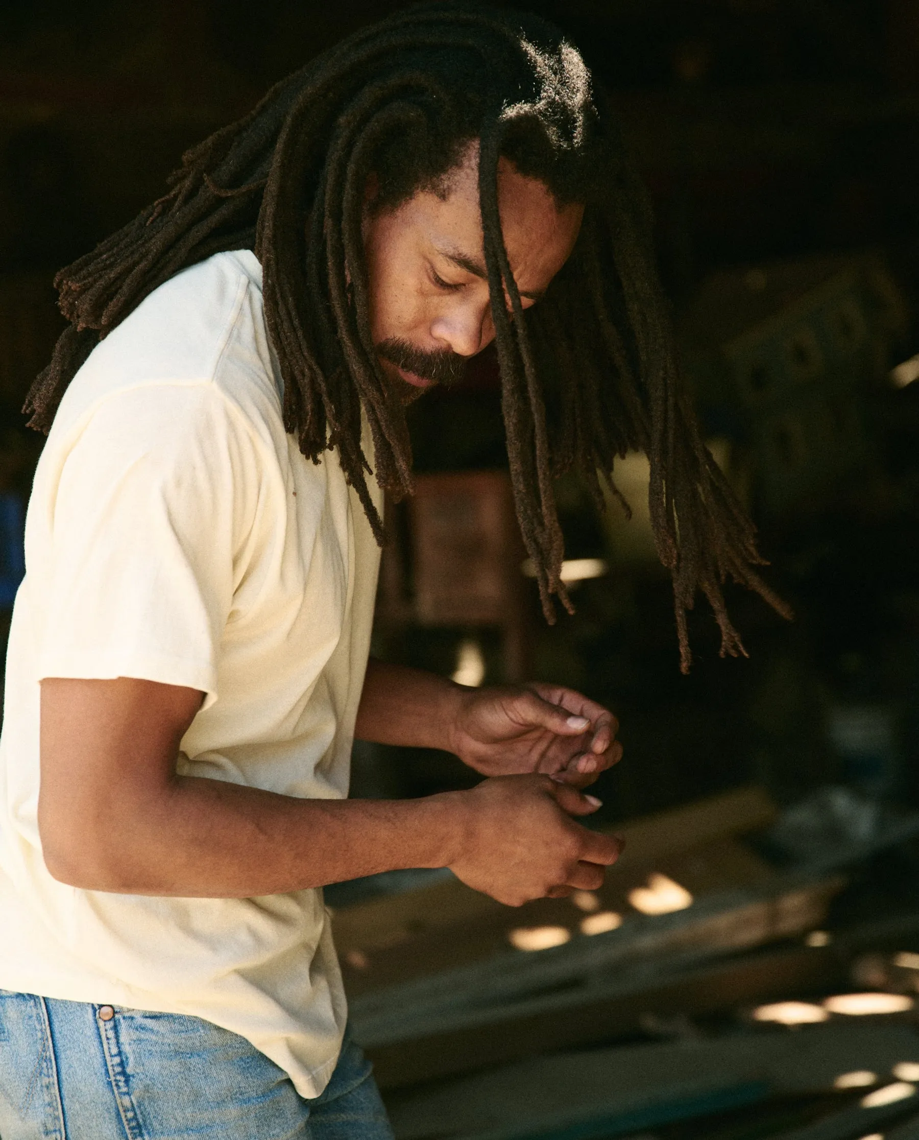 The Men's Boxy Crew. -- WASHED WHITE sold by THE GREAT. product image thumbnail 3