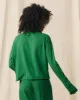 The Long Sleeve Crop Tee. Solid -- Holly Leaf sold by THE GREAT.