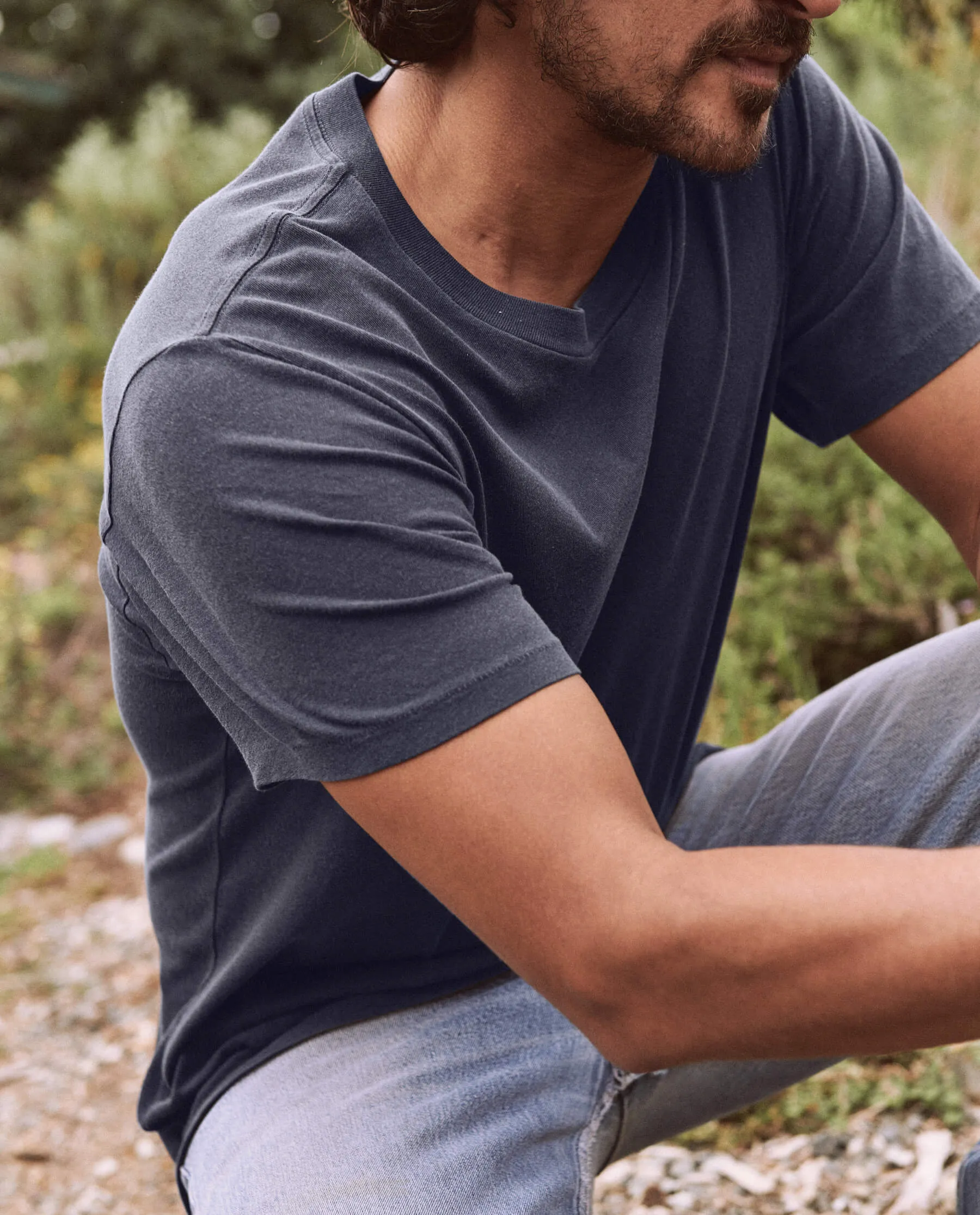 The Men's Slim Tee. -- Washed Navy sold by THE GREAT. product image thumbnail 2