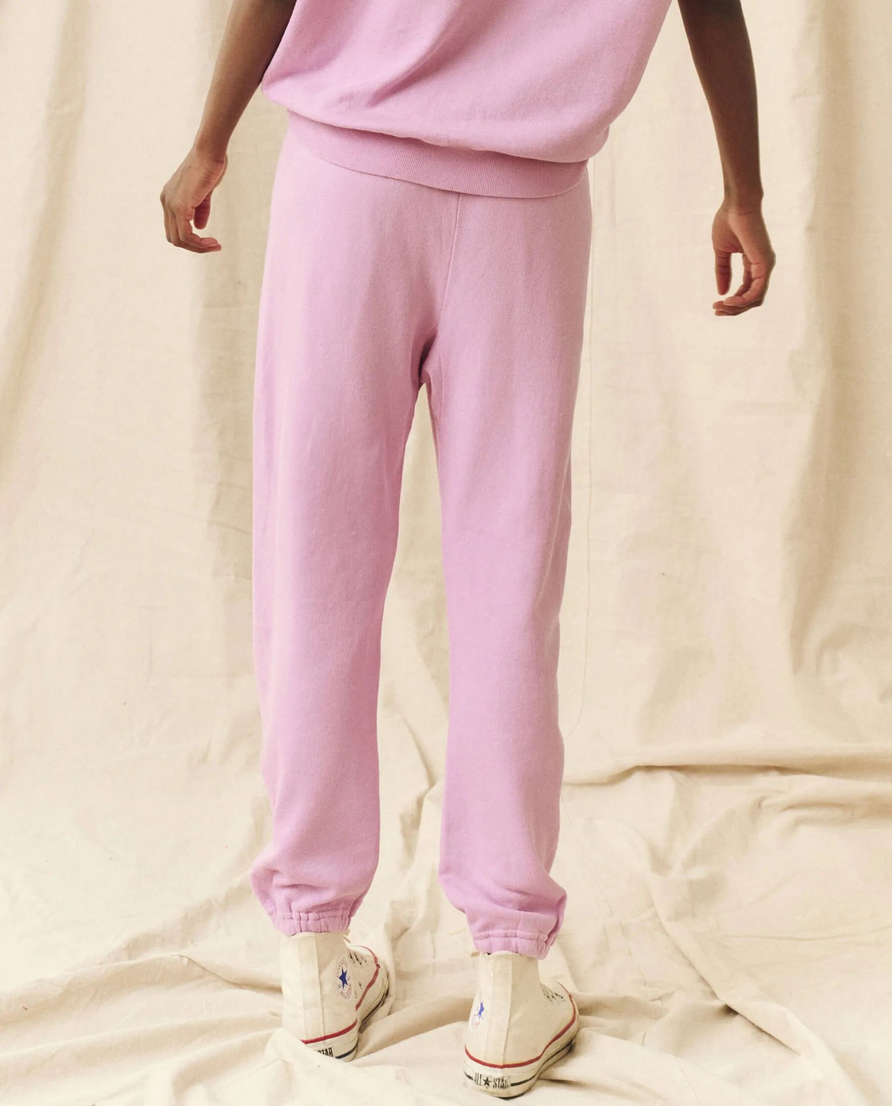 The Stadium Sweatpant. Solid -- Lilac Blossom sold by THE GREAT. product image thumbnail 2