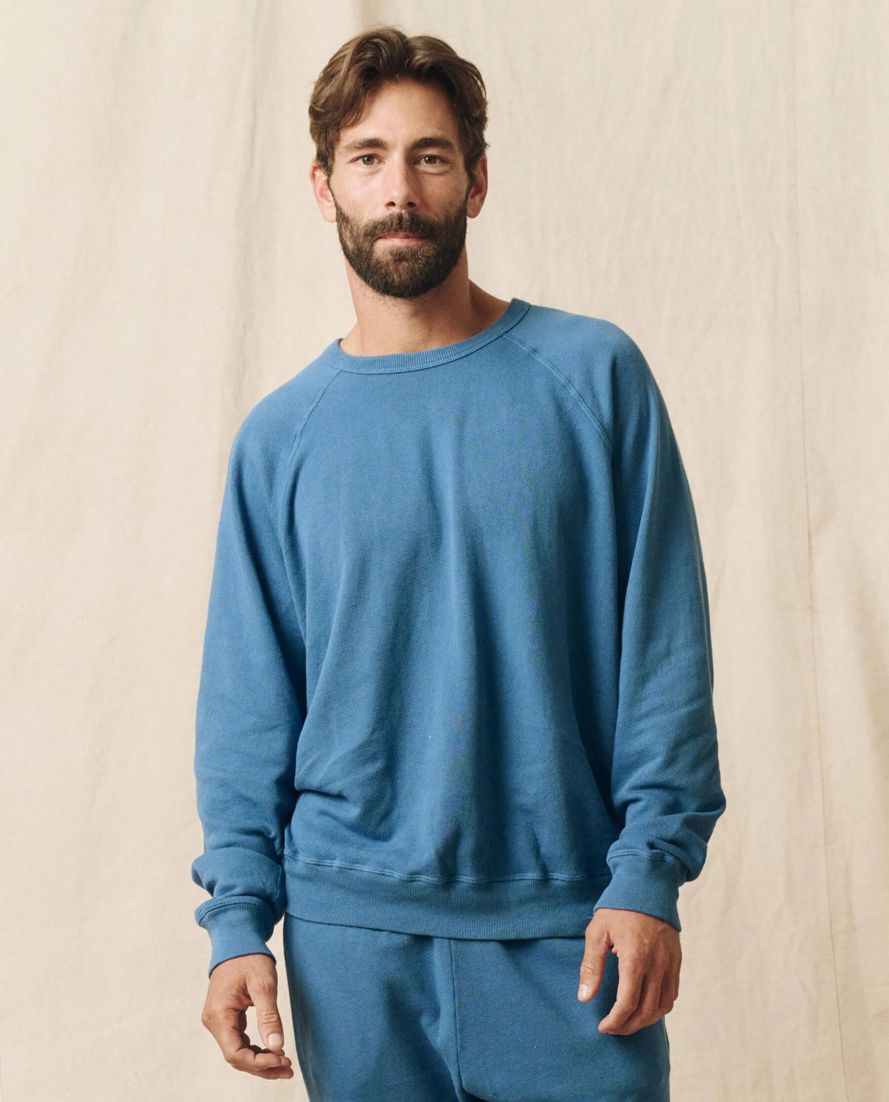 The Men's College Sweatshirt. Solid -- Glacier Blue sold by THE GREAT. product image thumbnail 5