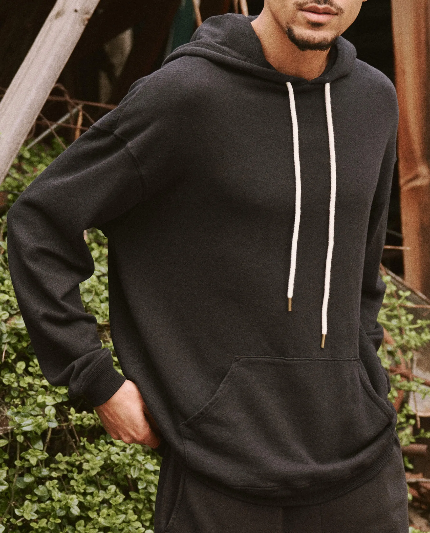 The Men's Gym Drawstring Hoodie. -- Almost Black sold by THE GREAT. product image thumbnail 2